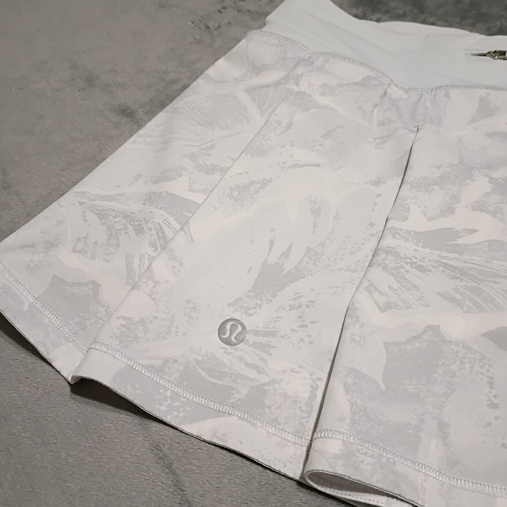 Lululemon Pace Rival Alpine White Mini Tropical Shadow Starlight Running Skirt - Picture 3 of 10